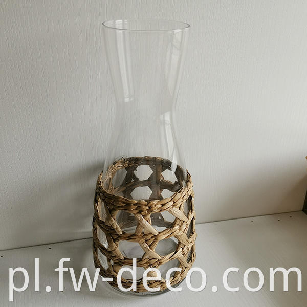 seagrass wrapped glass